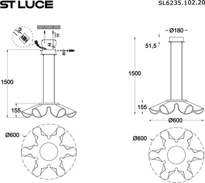 Потолочный светильник ST Luce SL6235.102.20