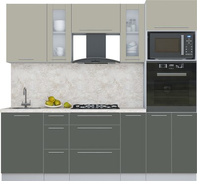 Кухонный гарнитур Интерлиния Мила Пластик 2.3 - фото