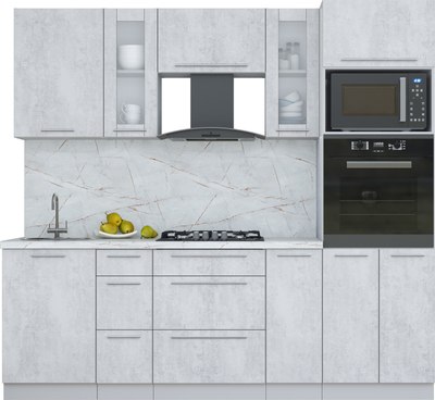Кухонный гарнитур Интерлиния Мила Пластик 2.3 - фото