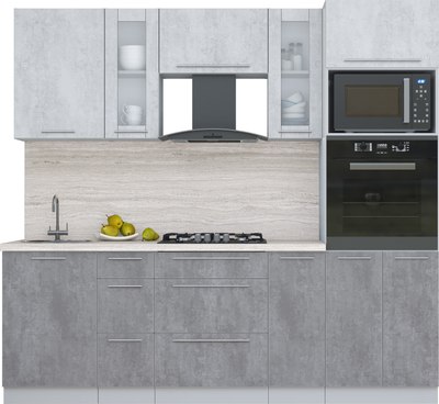 Кухонный гарнитур Интерлиния Мила Пластик 2.3 - фото