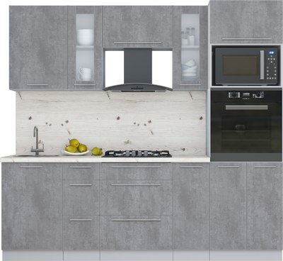 Кухонный гарнитур Интерлиния Мила Пластик 2.3 - фото