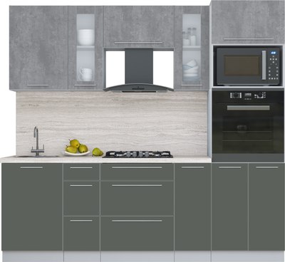 Кухонный гарнитур Интерлиния Мила Пластик 2.3 - фото