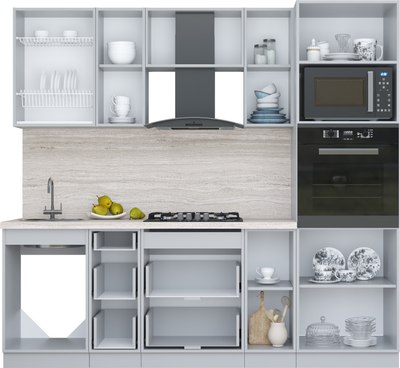 Кухонный гарнитур Интерлиния Мила Пластик 2.3