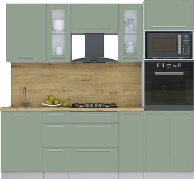 Кухонный гарнитур Интерлиния Мила Пластик 2.3 - фото