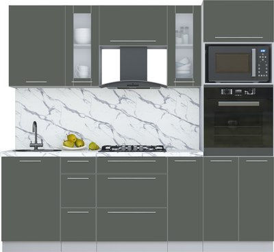Кухонный гарнитур Интерлиния Мила Пластик 2.3 - фото