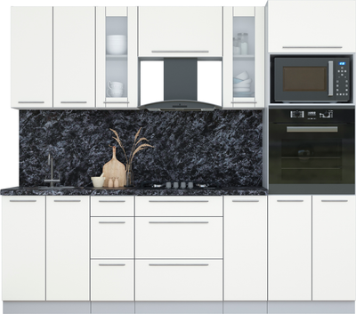 Кухонный гарнитур Интерлиния Мила Пластик 2.4 - фото