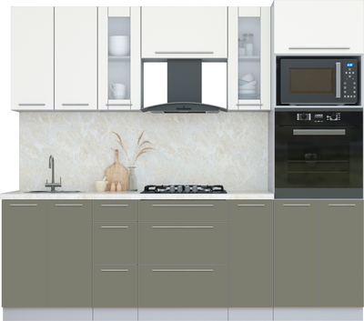 Кухонный гарнитур Интерлиния Мила Пластик 2.4 - фото