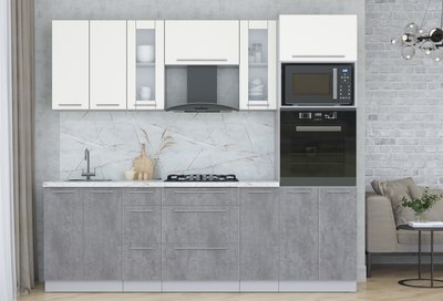 Кухонный гарнитур Интерлиния Мила Пластик 2.4