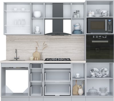 Кухонный гарнитур Интерлиния Мила Пластик 2.4