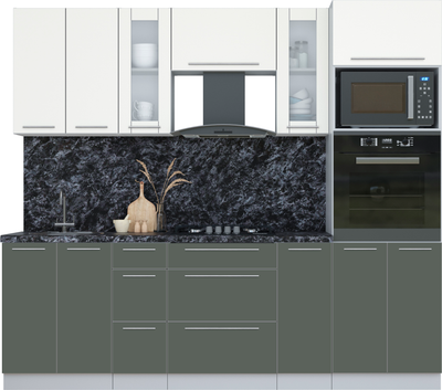 Кухонный гарнитур Интерлиния Мила Пластик 2.4 - фото