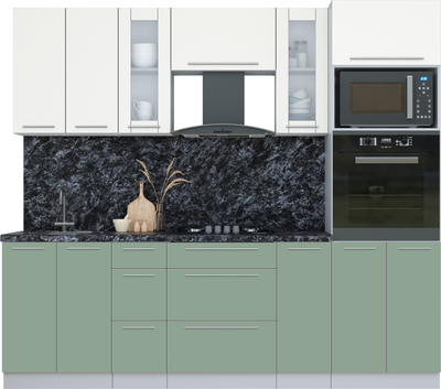 Кухонный гарнитур Интерлиния Мила Пластик 2.4 - фото