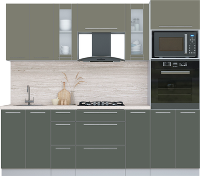 Кухонный гарнитур Интерлиния Мила Пластик 2.4 - фото