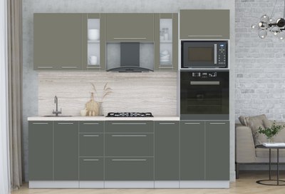 Кухонный гарнитур Интерлиния Мила Пластик 2.4