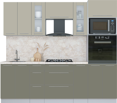 Кухонный гарнитур Интерлиния Мила Пластик 2.4 - фото