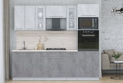 Кухонный гарнитур Интерлиния Мила Пластик 2.4