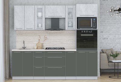 Кухонный гарнитур Интерлиния Мила Пластик 2.4