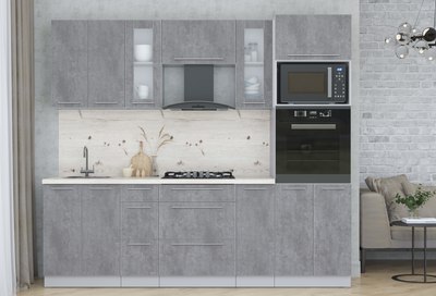 Кухонный гарнитур Интерлиния Мила Пластик 2.4