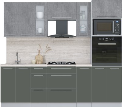 Кухонный гарнитур Интерлиния Мила Пластик 2.4