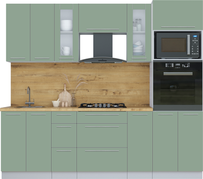 Кухонный гарнитур Интерлиния Мила Пластик 2.4 - фото