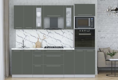 Кухонный гарнитур Интерлиния Мила Пластик 2.4