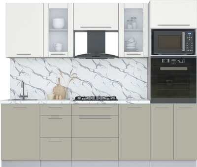Кухонный гарнитур Интерлиния Мила Пластик 2.5 - фото