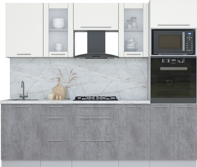 Кухонный гарнитур Интерлиния Мила Пластик 2.5 - фото