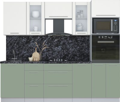 Кухонный гарнитур Интерлиния Мила Пластик 2.5 - фото