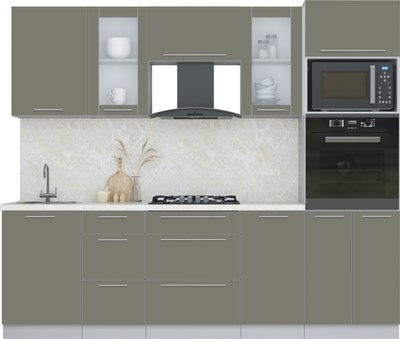 Кухонный гарнитур Интерлиния Мила Пластик 2.5 - фото