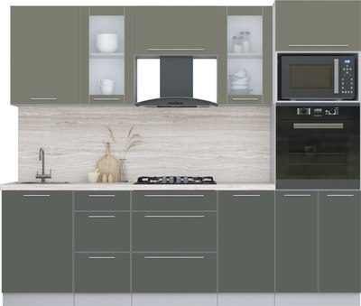 Кухонный гарнитур Интерлиния Мила Пластик 2.5 - фото