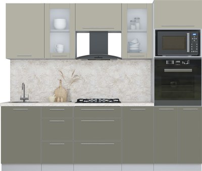 Кухонный гарнитур Интерлиния Мила Пластик 2.5 - фото