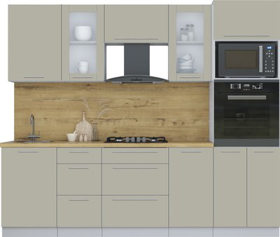 Кухонный гарнитур Интерлиния Мила Пластик 2.5 - фото