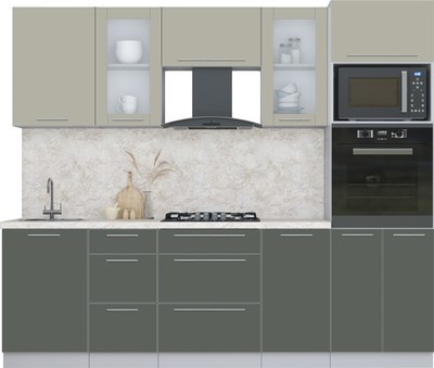 Кухонный гарнитур Интерлиния Мила Пластик 2.5 - фото