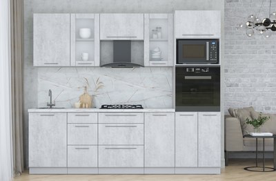 Кухонный гарнитур Интерлиния Мила Пластик 2.5