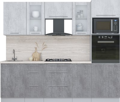 Кухонный гарнитур Интерлиния Мила Пластик 2.5 - фото