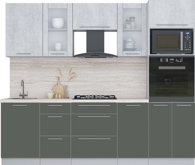 Кухонный гарнитур Интерлиния Мила Пластик 2.5 - фото
