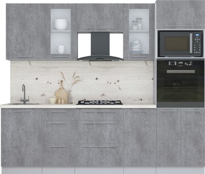 Кухонный гарнитур Интерлиния Мила Пластик 2.5 - фото