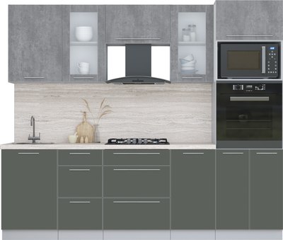 Кухонный гарнитур Интерлиния Мила Пластик 2.5 - фото