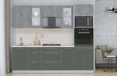 Кухонный гарнитур Интерлиния Мила Пластик 2.5