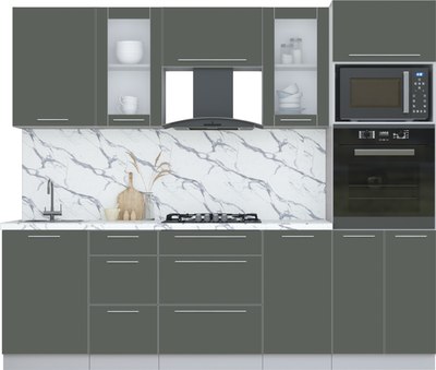 Кухонный гарнитур Интерлиния Мила Пластик 2.5 - фото