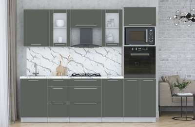 Кухонный гарнитур Интерлиния Мила Пластик 2.5