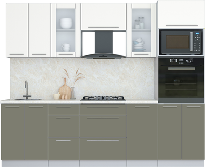 Кухонный гарнитур Интерлиния Мила Пластик 2.6 - фото