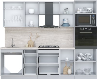 Кухонный гарнитур Интерлиния Мила Пластик 2.6