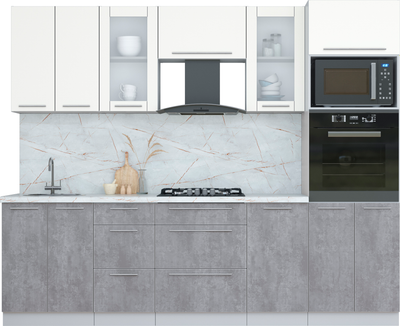 Кухонный гарнитур Интерлиния Мила Пластик 2.6 - фото