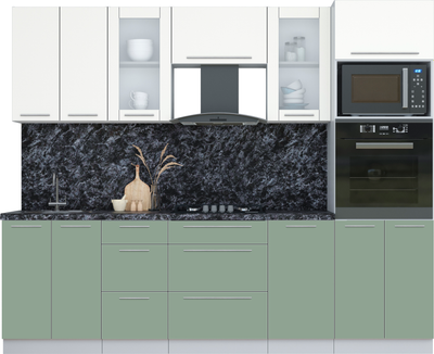 Кухонный гарнитур Интерлиния Мила Пластик 2.6 - фото