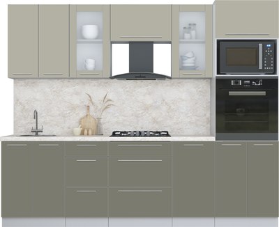 Кухонный гарнитур Интерлиния Мила Пластик 2.6 - фото