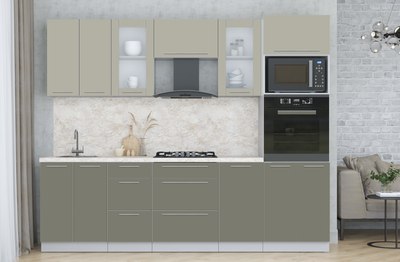 Кухонный гарнитур Интерлиния Мила Пластик 2.6