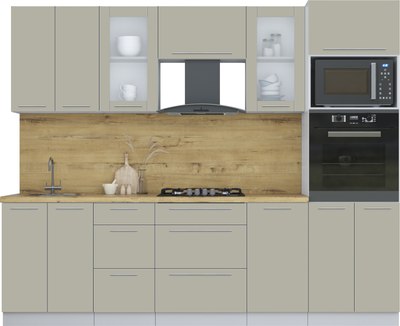 Кухонный гарнитур Интерлиния Мила Пластик 2.6 - фото