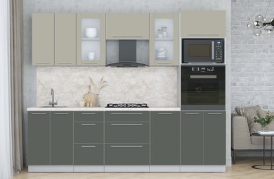 Кухонный гарнитур Интерлиния Мила Пластик 2.6