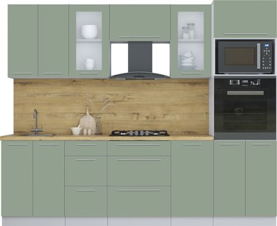 Кухонный гарнитур Интерлиния Мила Пластик 2.6 - фото