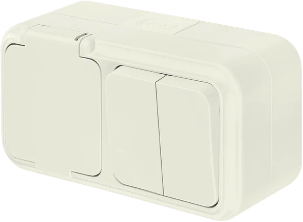 Блок выключатель+розетка Bylectrica Блок 2В-РЦ-655 - фото